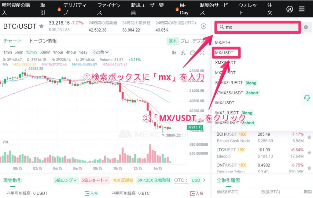 mexc 手数料