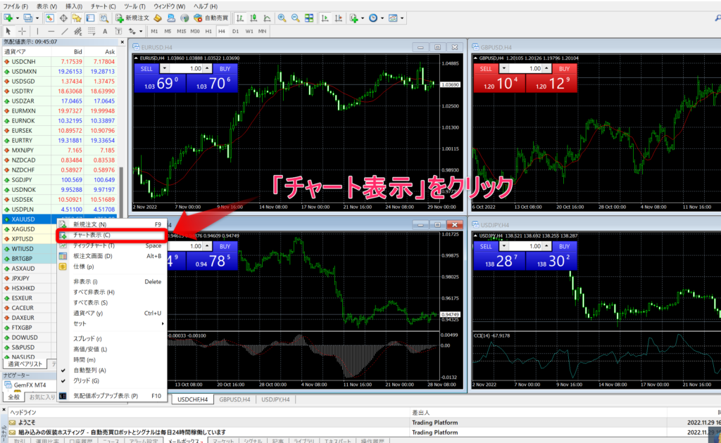 gemforex ゴールド 取引